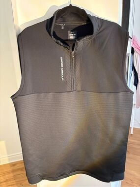 Under Armour Black Sleeveless Performance Golf Vest